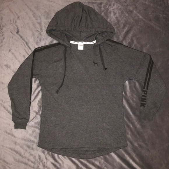 PINK Victoria's Secret Tops - VS Pink Grey Hoodie